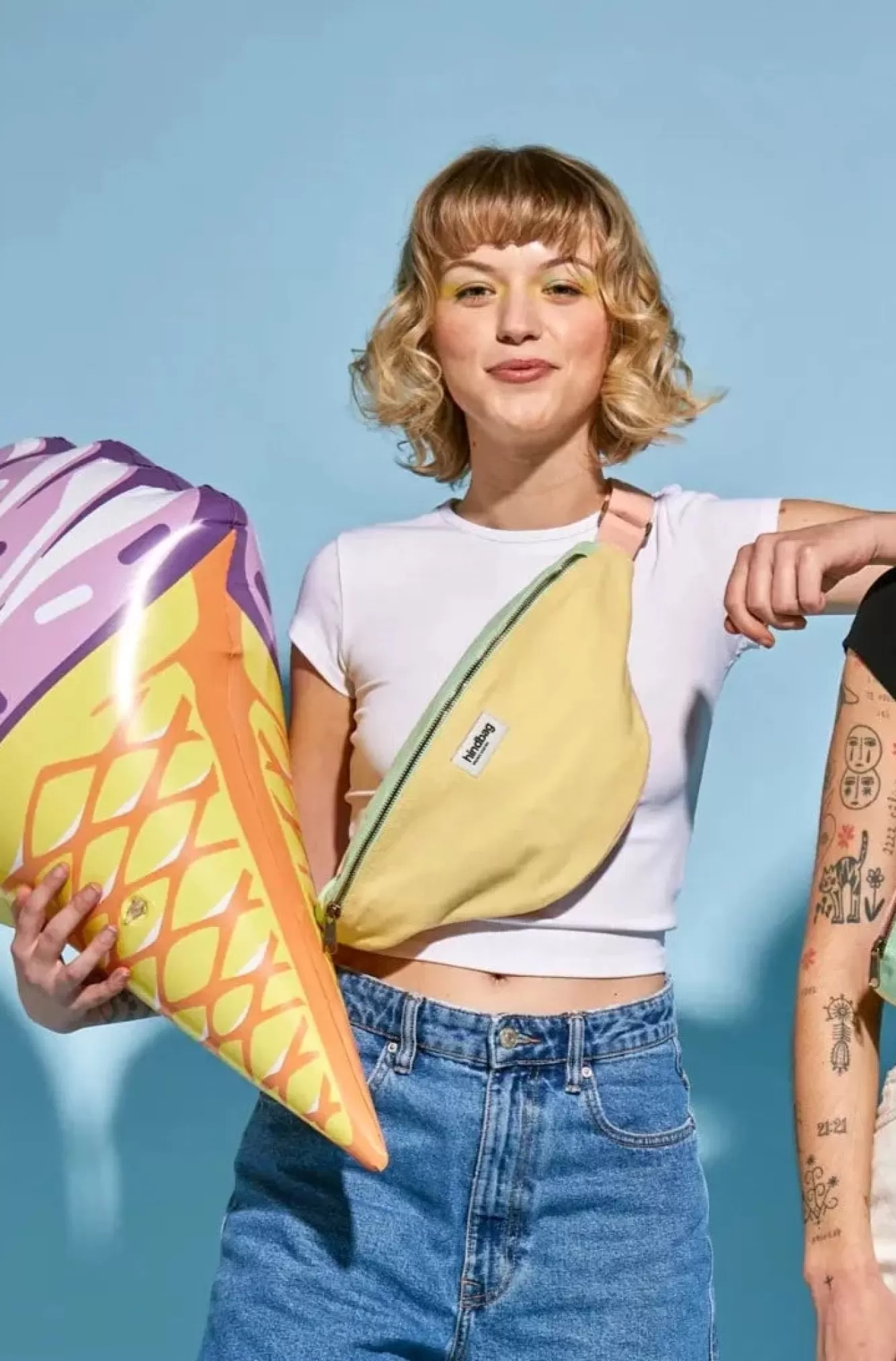 Sac Banane L Sasha Tricolore Citron Givre<Hindbag Online